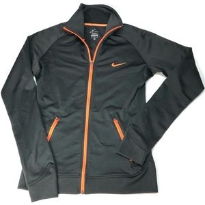 Nike Dri-fit Womens Jacket Full Zip Medium Gray